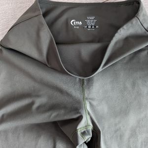 ZYIA ACTIVE Green Floral Embossed Activewear Pants